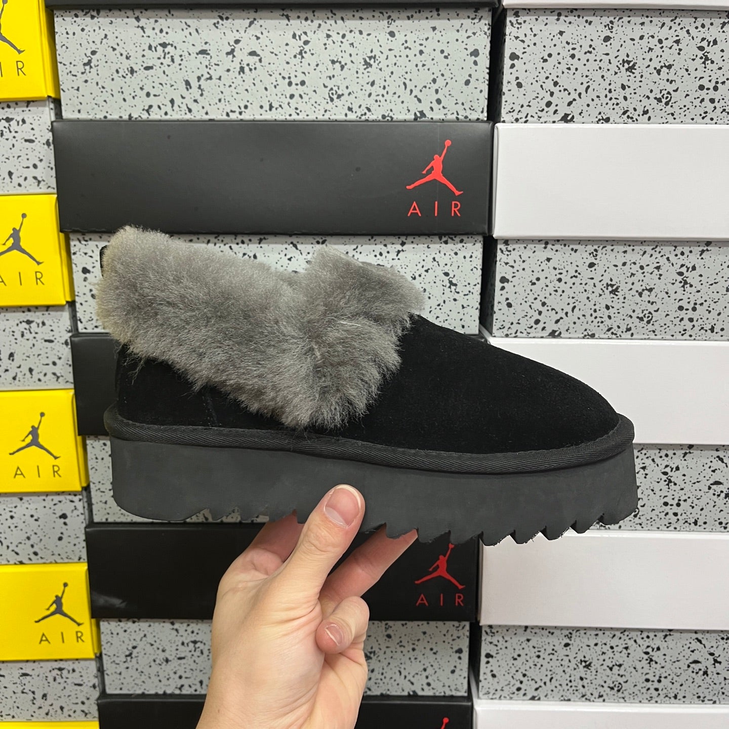 UGG Thick-Soled Low-Cut Fur Snow Boots