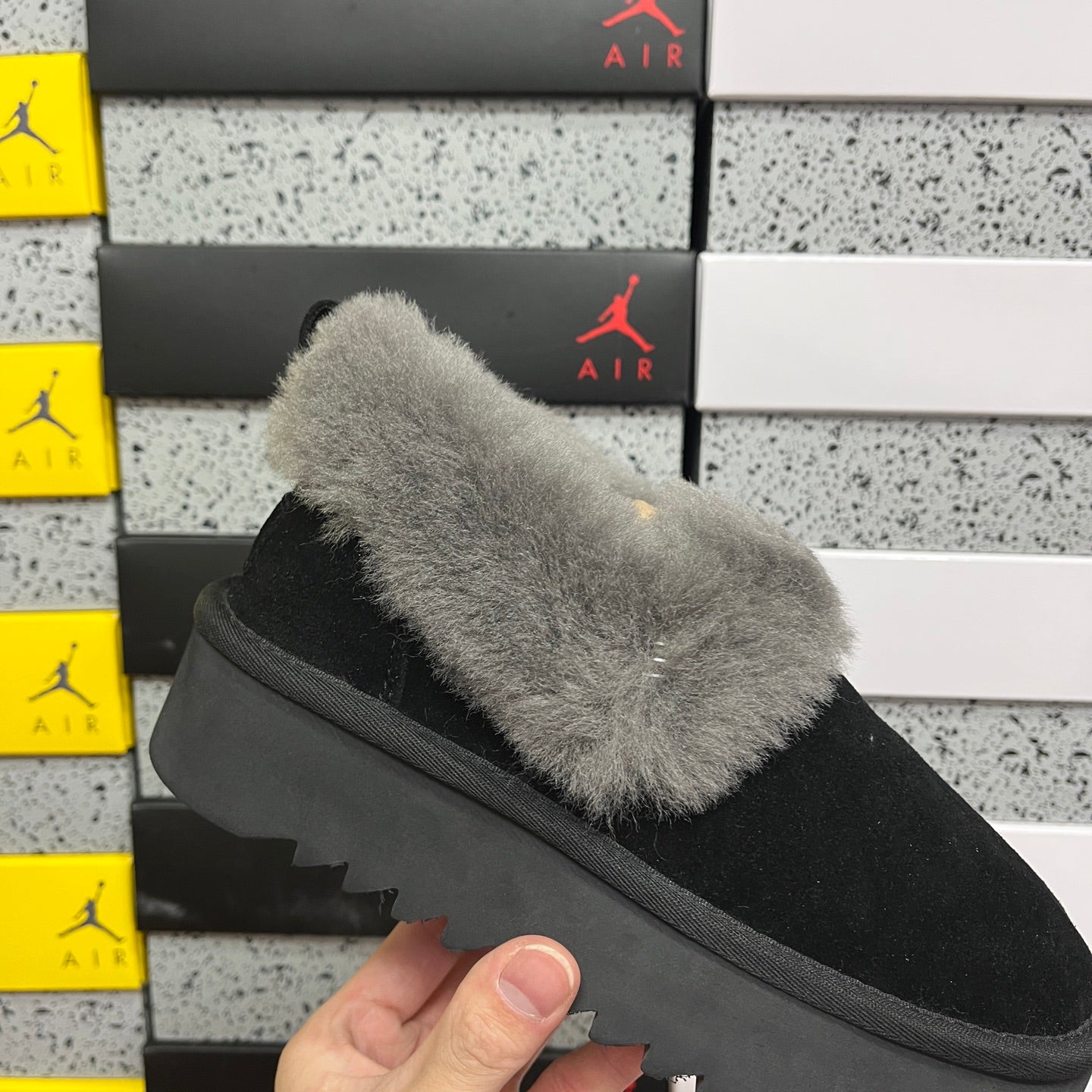 UGG Thick-Soled Low-Cut Fur Snow Boots
