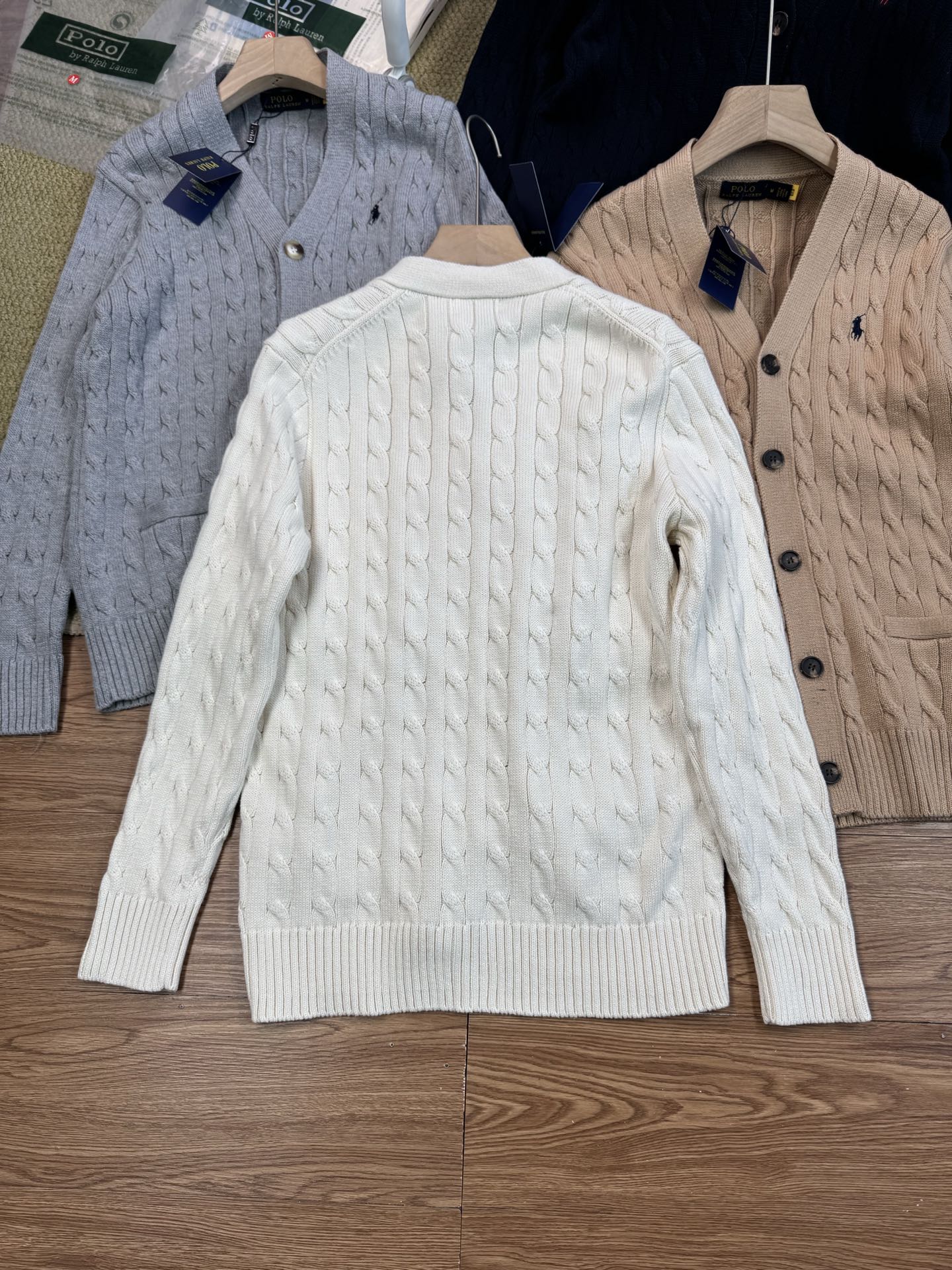 Ralph Lauren Polo V-Neck Cable Knit Cardigan
