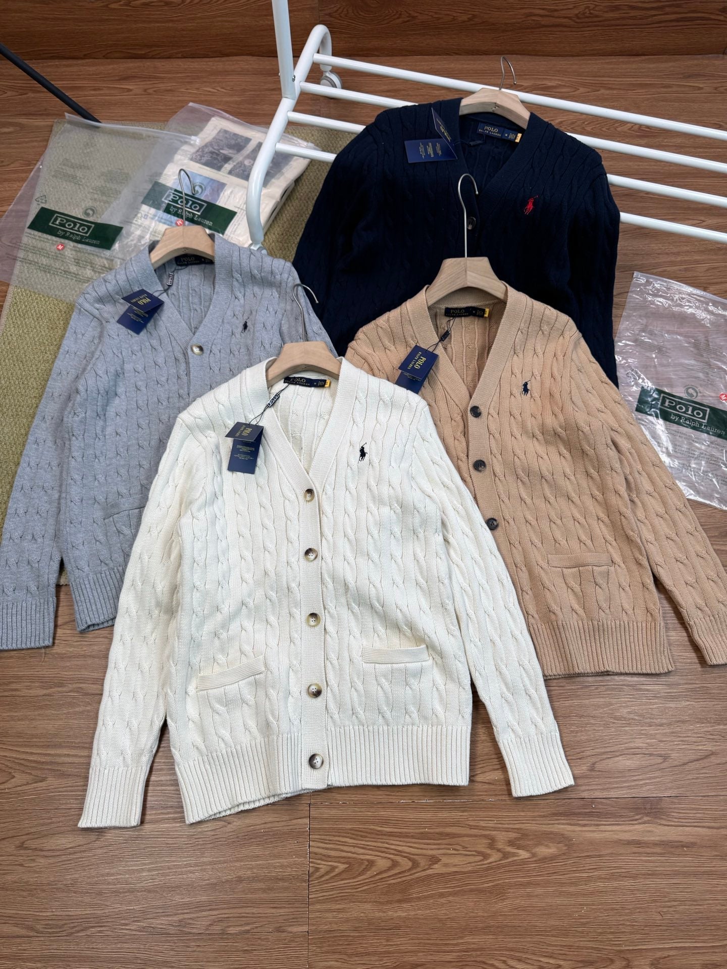 Ralph Lauren Polo V-Neck Cable Knit Cardigan