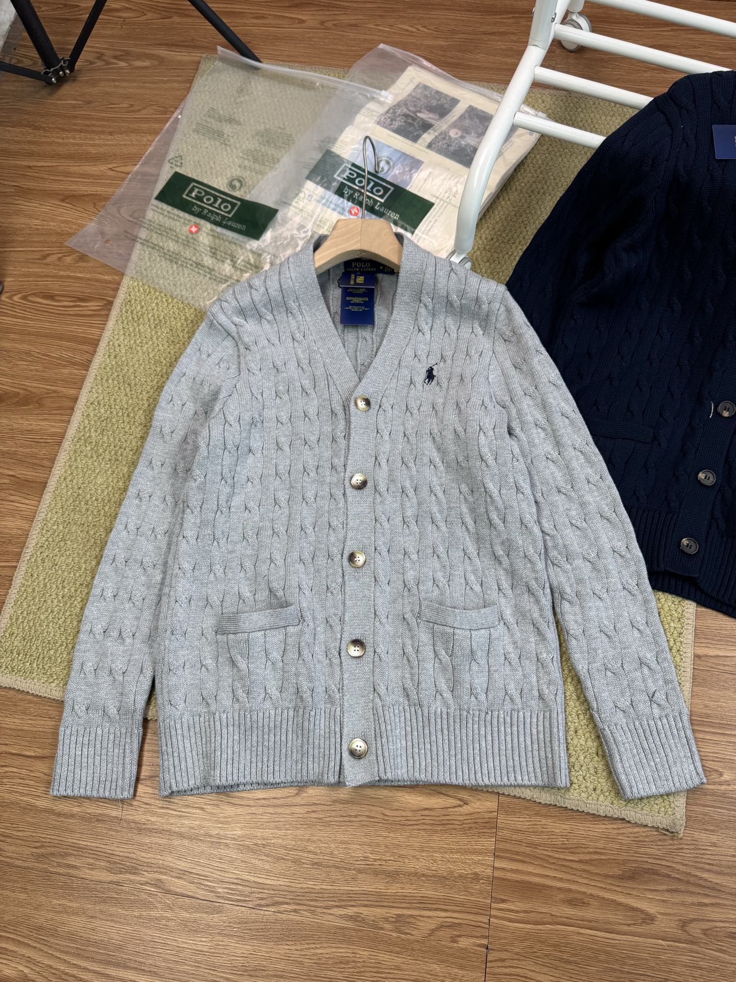 Ralph Lauren Polo V-Neck Cable Knit Cardigan