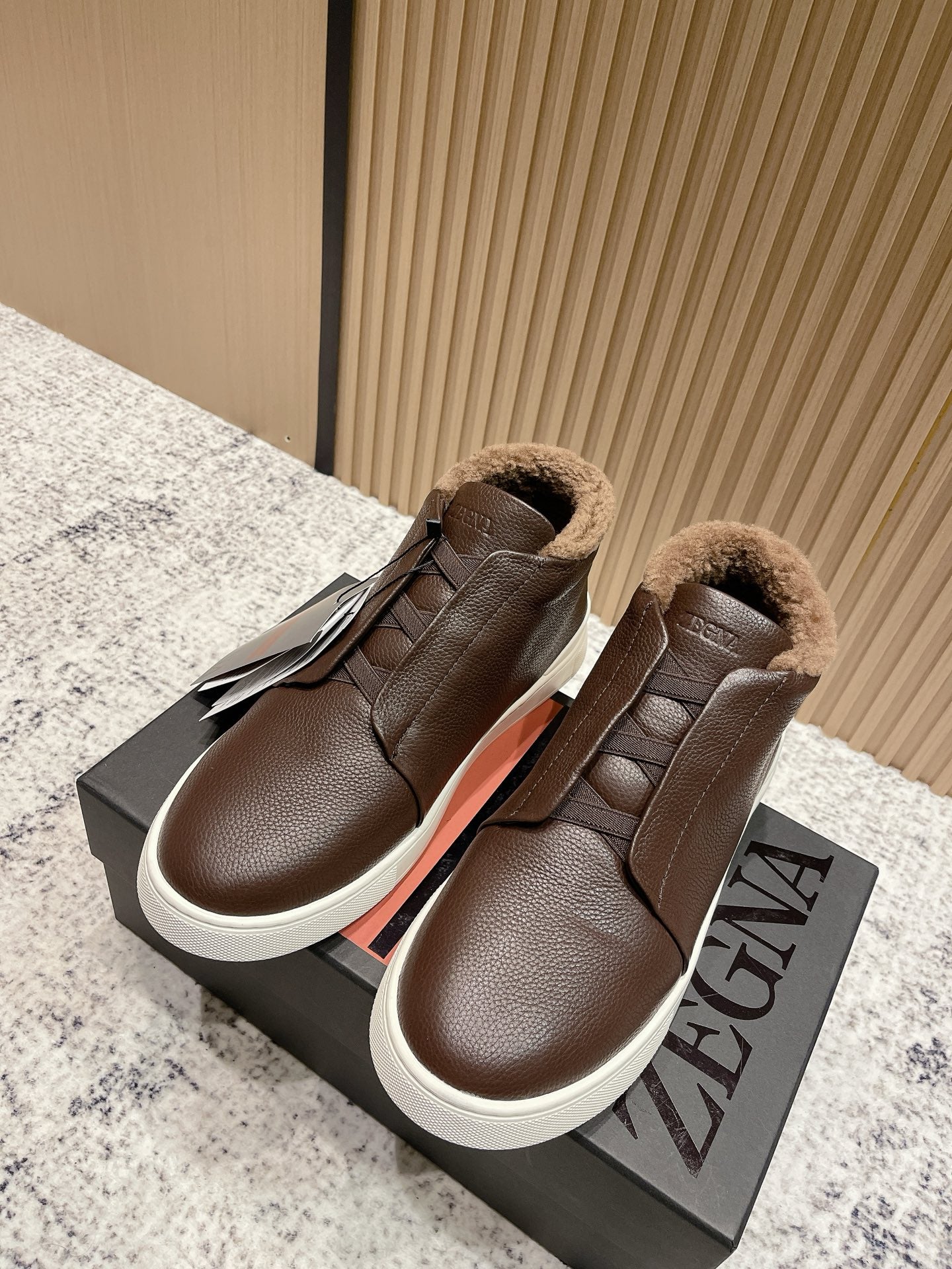 Zegna Triple Stitch High-Top Casual Shoes – 2025SS