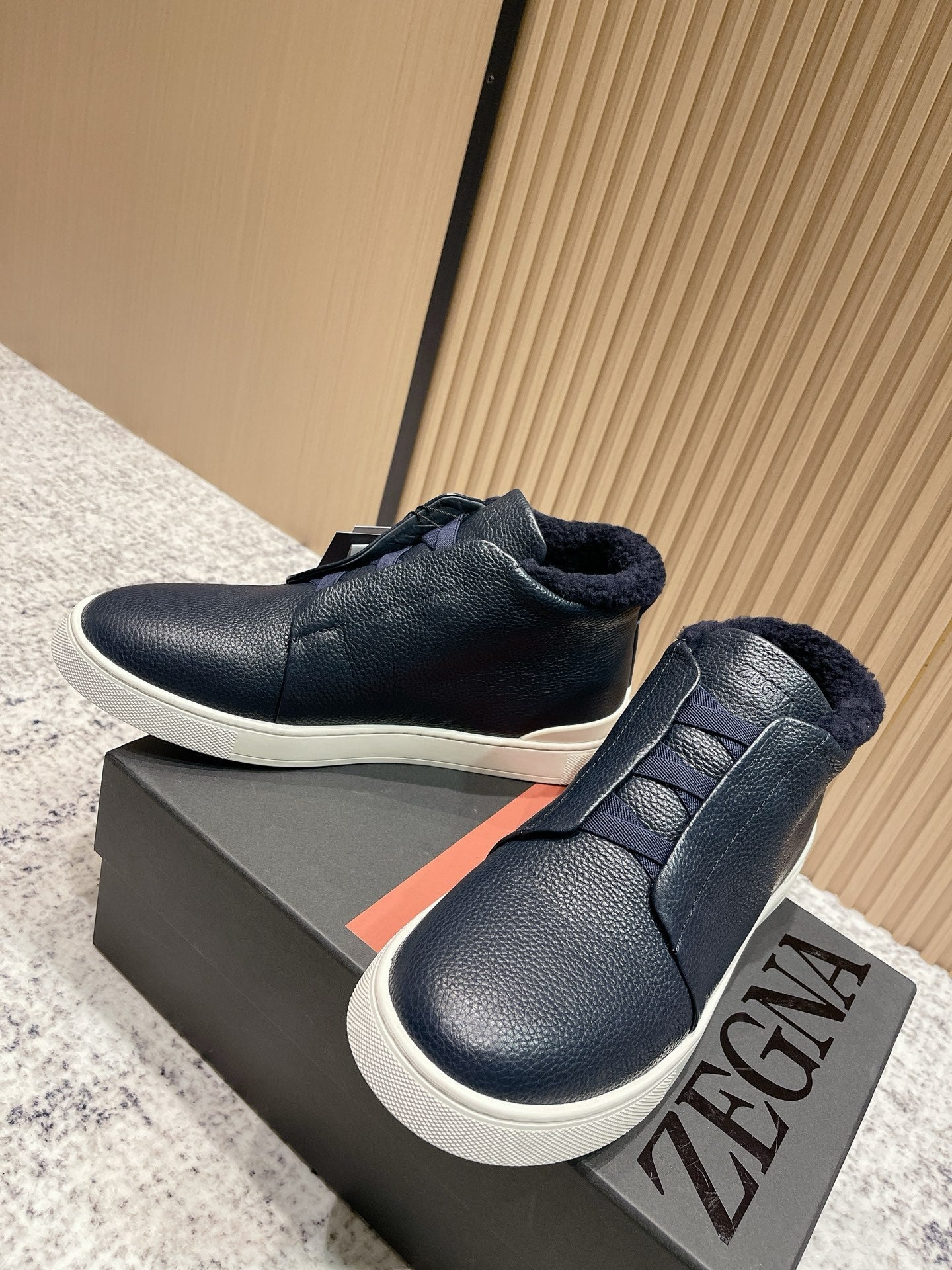 Zegna Triple Stitch High-Top Casual Shoes – 2025SS
