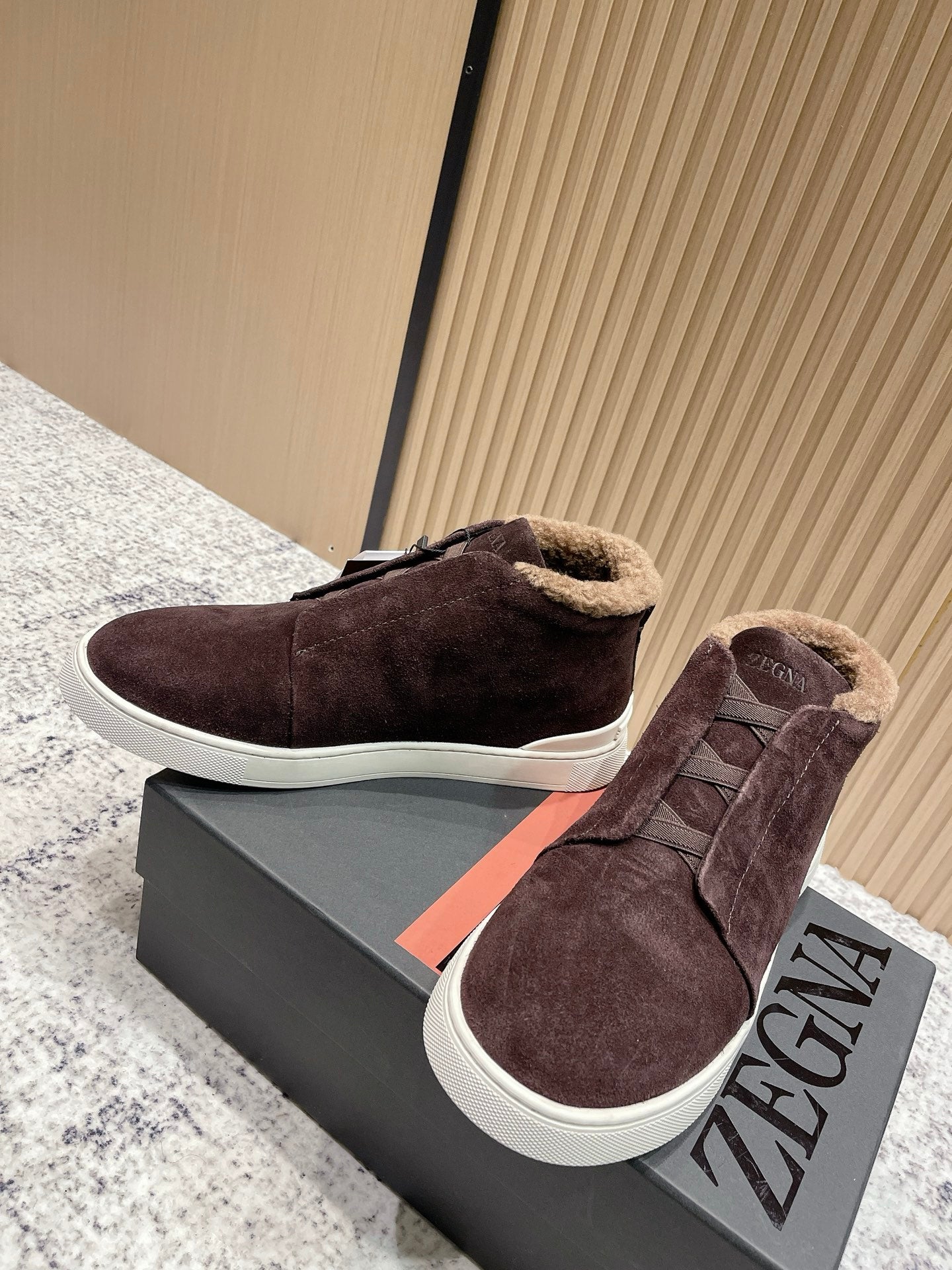 Zegna Triple Stitch High-Top Casual Shoes – 2025SS
