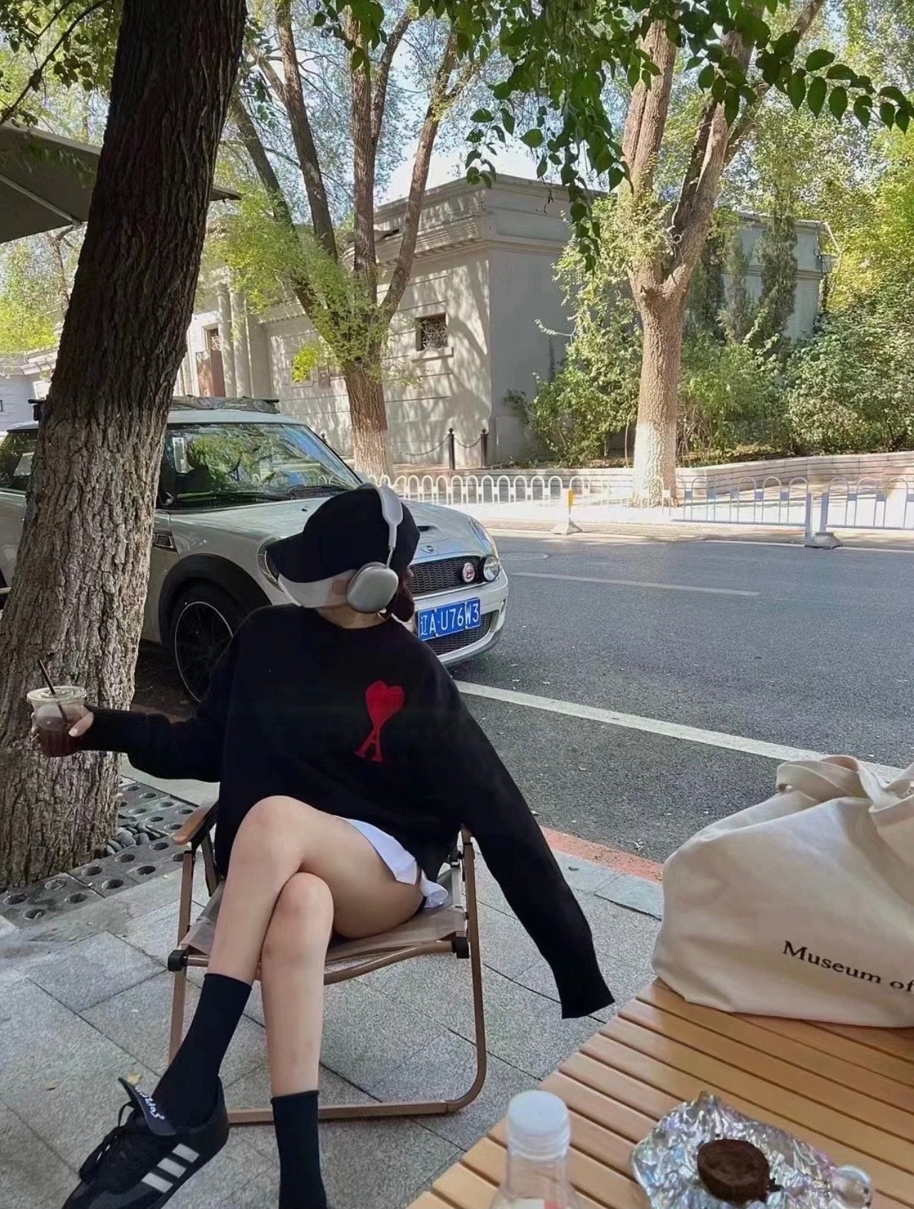 AMI Paris Heart Letter Knitted Sweater