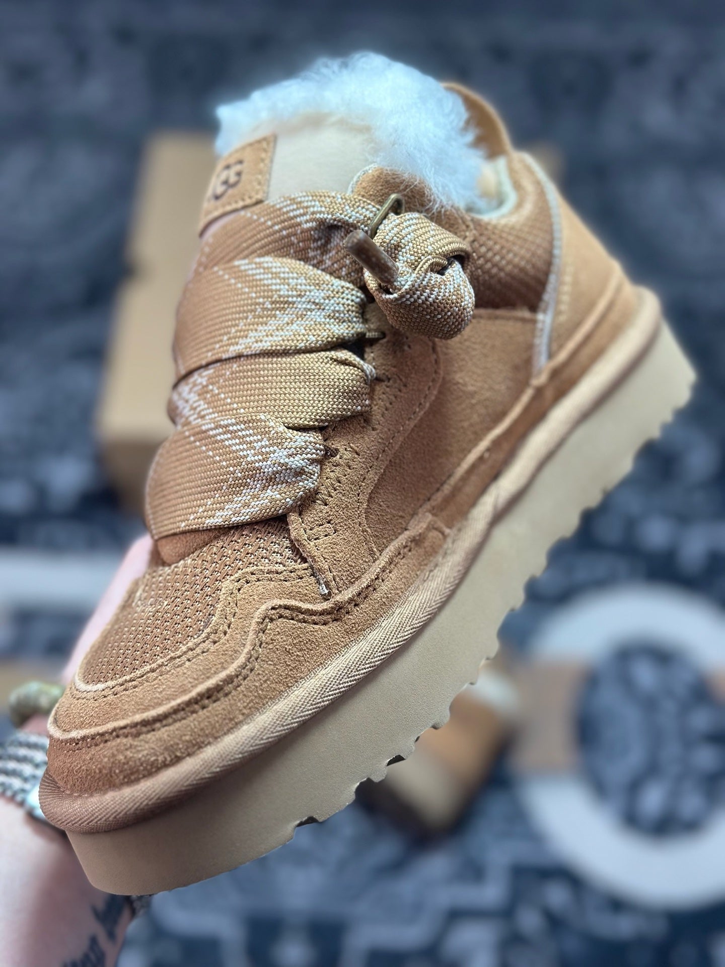 UGG Lowmel Sheepskin Snow Boots